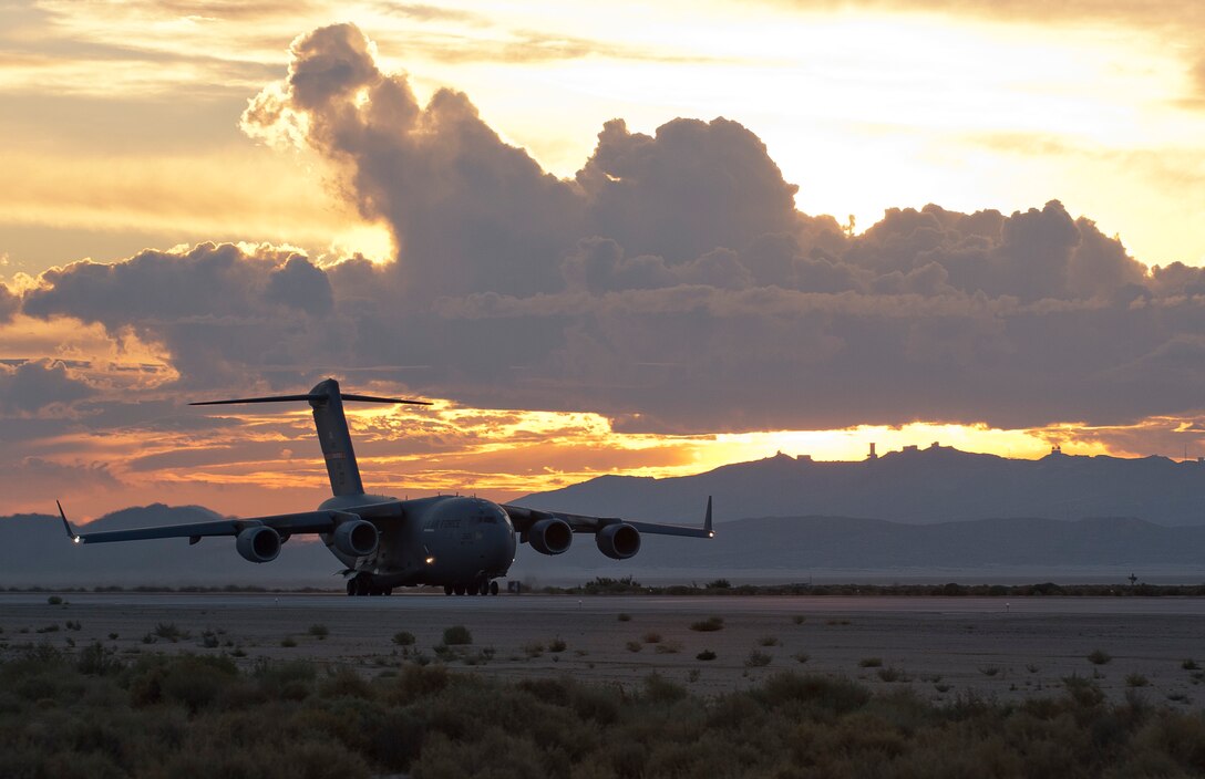 Since Dunlop Tire was selected as the supplier for the C-17 as the replacement tire, the C-17 Global Reach Integrated Test Team at Edwards AFB has been putting the C-17’s new Dunlop tires through a collection of vibration, skid, stability, structural and  wet-and-dry runway takeoff and landing performance tests. (U.S. Air Force photo by Ethan Wagner)