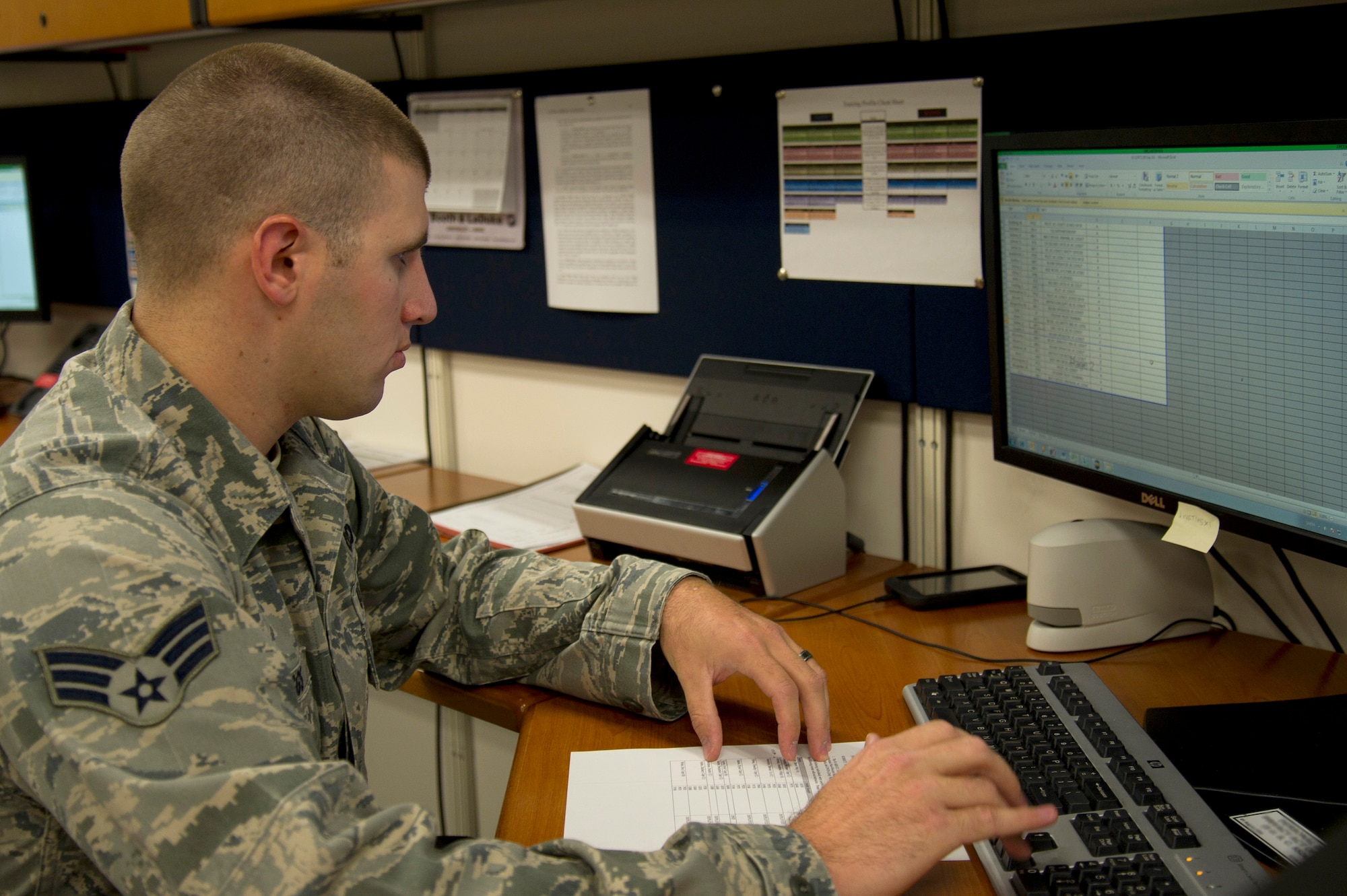 Senior Airman Daniel Griggs, 93rd Air Refueling Squadron aviation resource management journeyman, has been selected as a member of Team Fairchild’s elite, Fairchild’s Finest at Fairchild Air Force Base, Washington. (U.S. Air Force photo by Airman 1st Class Janelle Patiño/Released)