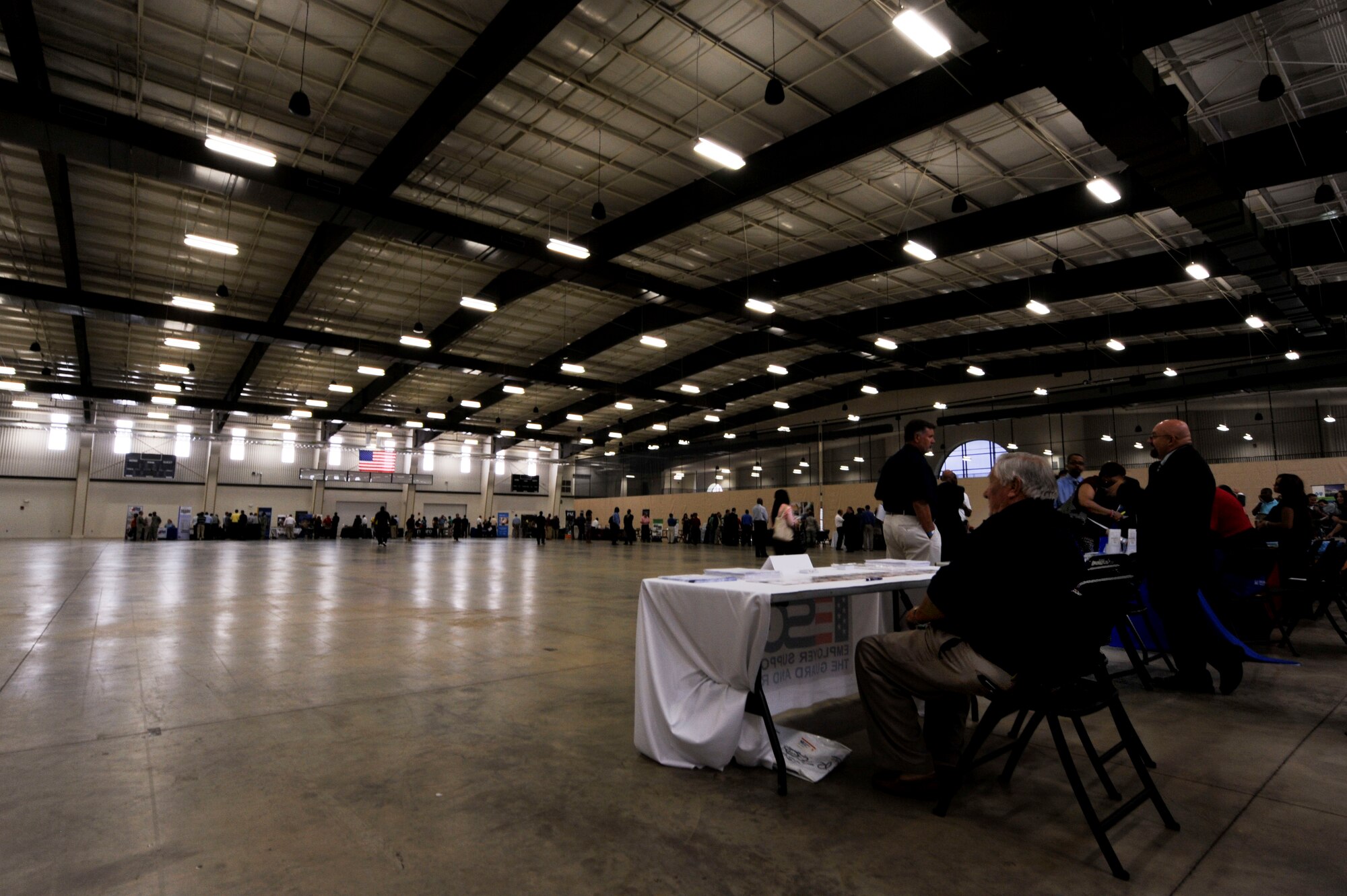 Job seekers walk around the “Hiring our Heroes” event at the Cramton Bowl in Montgomery Ala., Sept. 9, 2014. “Hiring our Heroes” has hosted over 777 events since starting in March 2011. (U.S. Air Force photo by Airman 1st Class Alexa Culbert)
