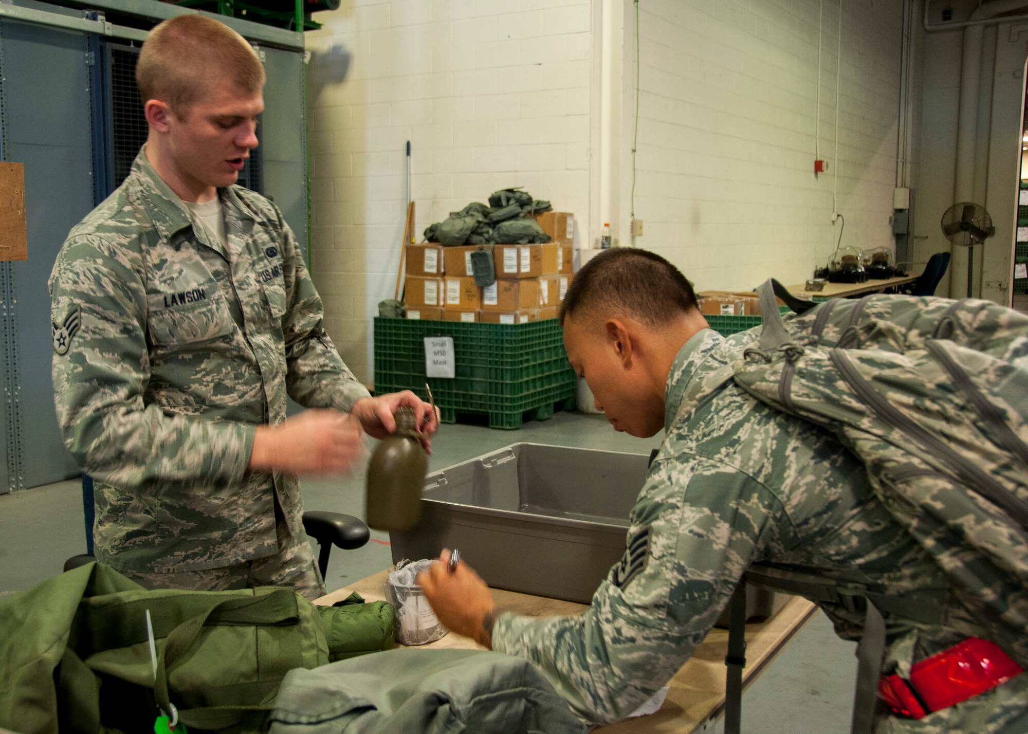 TRAVIS AIR FORCE BASE, Calif. -- 60th and 349th Air Mobility Wing members participated in a "position the force exercise, Sept. 6, 2014 (U.S. Air Force photo / Staff Sgt. Amelia Leonard)