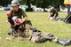 Victoria Hand from Team Denmark renders first aid Aug. 5, 2014, during the tactical combat casualty care portion of the 2014 CIOR Military Competition in Hammelburg, Germany.  Hand's team came in third place in the women's category of the military pentathlon.  (Courtesy photo by Andelka Krizanovic, German Armed Forces Reservists
Association)
