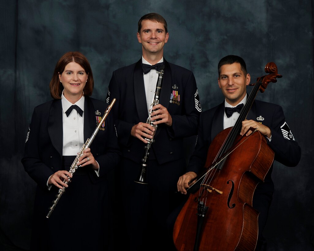 The U.S. Air Force Chamber Trio is one of the Band's small ensembles that will present a chamber recital this fall. (U.S. Air Force photo/released 11th Wing Public Affairs)