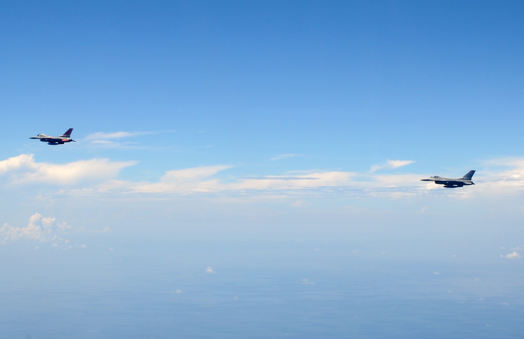 The first unmanned QF-16 Viper struck down over the Gulf of Mexico Sept. 5, 2014, was part of a joint effort between the Test and Training Division at Eglin Air Force Base, Fla., and the 82nd Aerial Target Squadron at Tyndall AFB, Fla. The test was an important step in the right direction for the program and marked the conclusion of operational and range qualification testing at both the Eglin Test Range and White Sands Missile Range. (U.S. Air Force Photo/Master Sgt. J. Scott Wilcox)