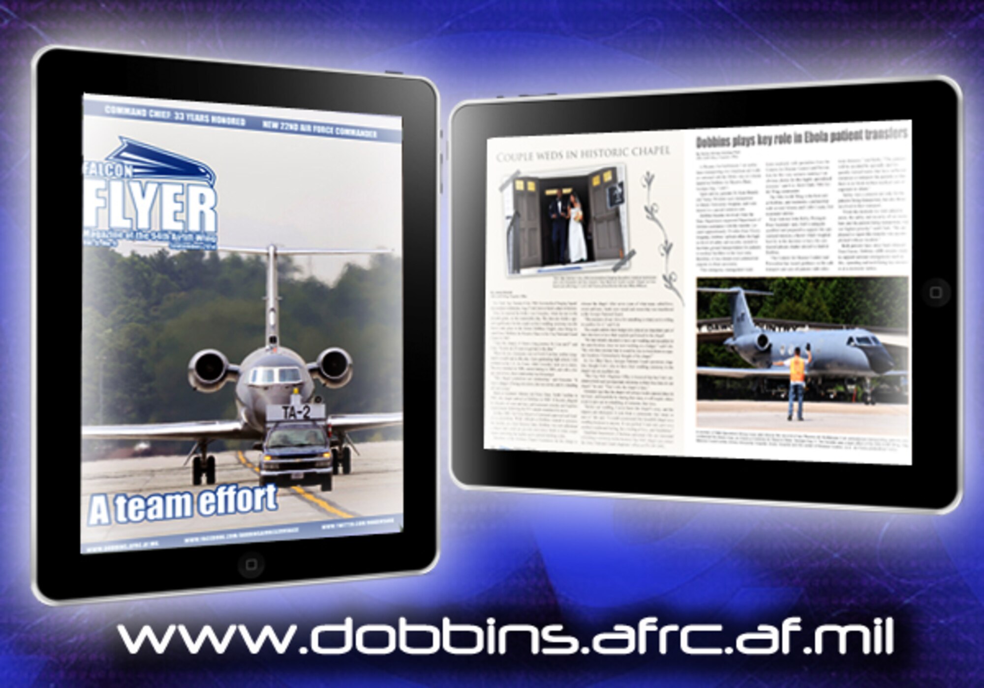The September 2014 issue of the Falcon Flyer is available online at www.dobbins.afrc.af.mil. (U.S. Air Force graphic/James Branch)