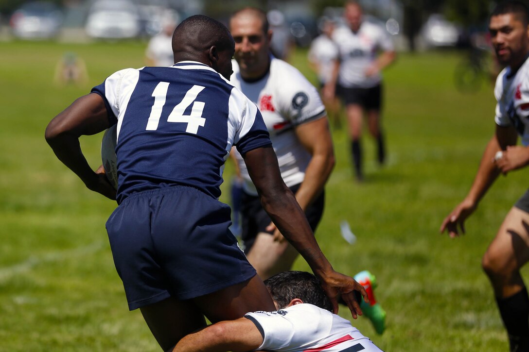 The All Navy and Marine Corps  Rugby Team claimed a 47-10 victory over their division-one oponents, the Old Aztecs, at Dust Roads Park in San Diego, Sept. 13.

After this final match against local competition in southern California, the team will travel to New Zealand and represent America in the Four Nations Maritime Rugby Cup, previously known as The Commonwealth Navies Rugby Cup, on Tuesday.

The team's first match will be against the Royal New Zealand Navy on Sept. 21. 
