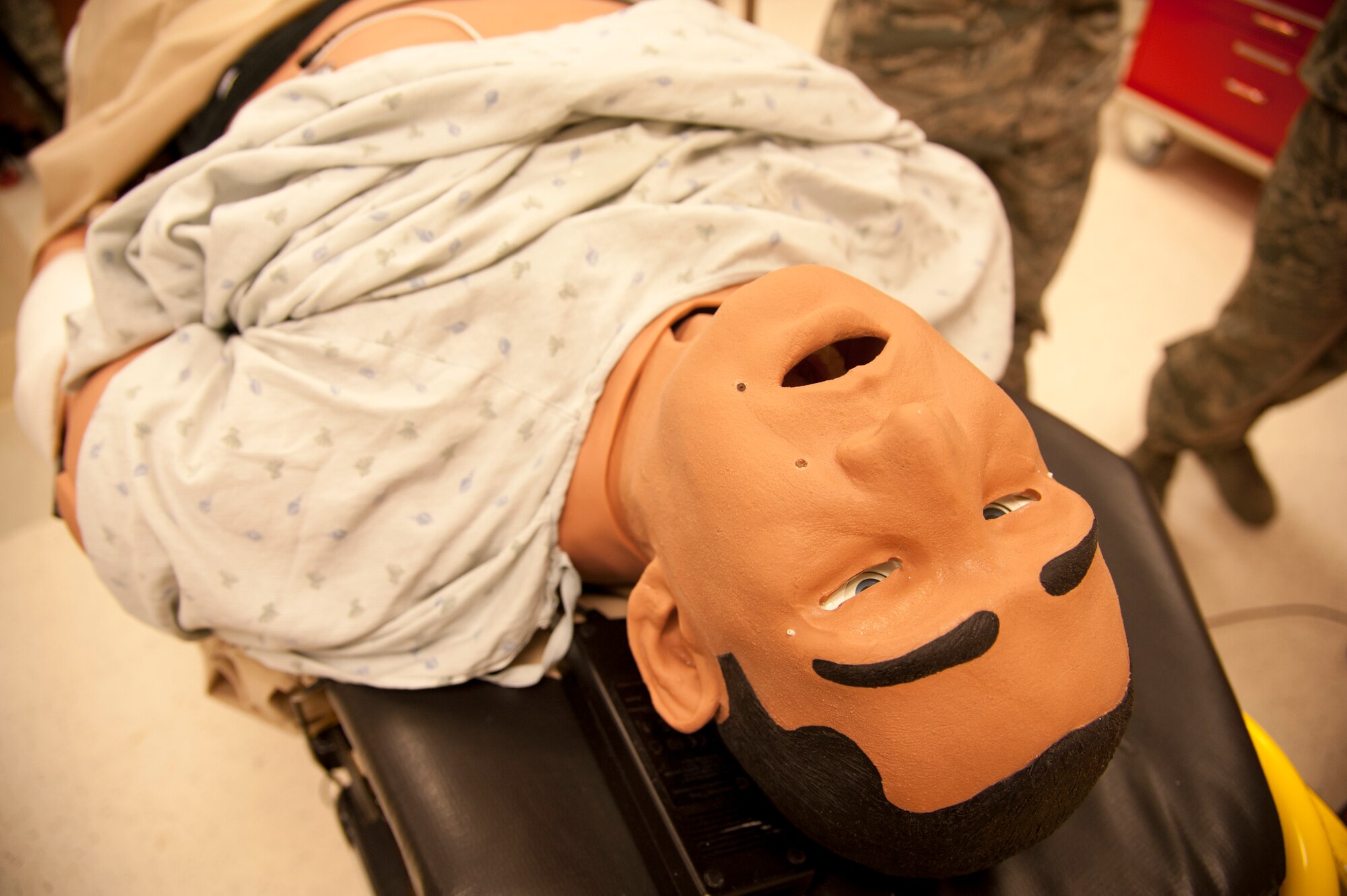 METIman is a human patient simulator that can be programmed to replicate trauma and appropriately respond to treatment by students. (U.S. Air Force photo by Staff Sgt. Candice Page/Released)