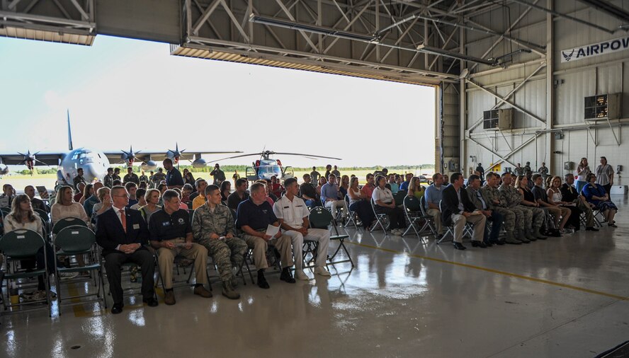 More than 150 high school students, parents, and counselors listen to representatives from the U.S. service academies about their different admission requirements during the 2014 Military Service Academy Day Sept. 13, at Moody Air Force Base, Ga.  Academy representatives from the U.S. Air Force Academy in Colorado Springs, Colo., the U.S. Naval Academy in Annapolis, Md., the U.S. Military Academy in West Point, the U.S. Merchant Marine Academy in Kings Point,  and the U.S. Coast Guard Academy in New London, Ct., were present to provide information and answer questions about the application and admissions process. (U.S. Air Force photo by Andrea Jenkins)
