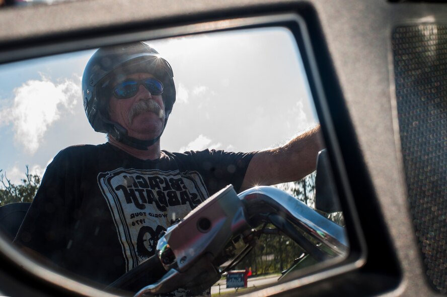 Bikers communicate before kicking off the annual POW/MIA Poker Run Sept. 13, 2014, at Valdosta, Ga. The bikers rode more than 150 miles by traveling round-trip to Tifton, Ga., and back to Valdosta. (U.S. Air Force photo by Airman 1st Class Dillian Bamman/Released)