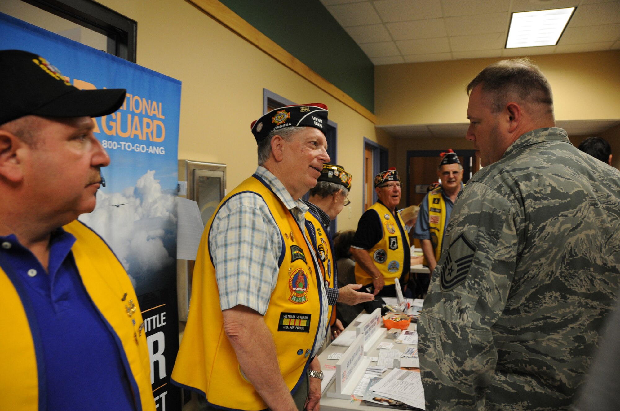 About 1500 service members and their families participated in the Virginia Air National Guard Wingman Day and Family Day events during a unit training assembly weekend planned to accomplish training requirements and promote camaraderie on Langley Air Force Base, Sept. 7, 2014.  192nd Fighter Wing Guardsmen participated in sexual assault prevention, relationship, resiliency and force protection training during the first half of Sunday.  The second half focused on family activities that included games for children, DJ music, Hawaiian performers, food, family resource booths, financial classes and a commander’s dunk tank. (U.S. Air National Guard photo by Master Sgt. Carlos J. Claudio/Released)