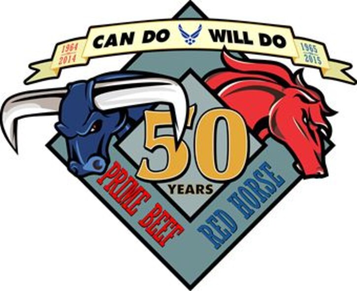 Prime BEEF and RED HORSE celebrated 50 years! U.S. Air Force graphic/Jeff Pendleton