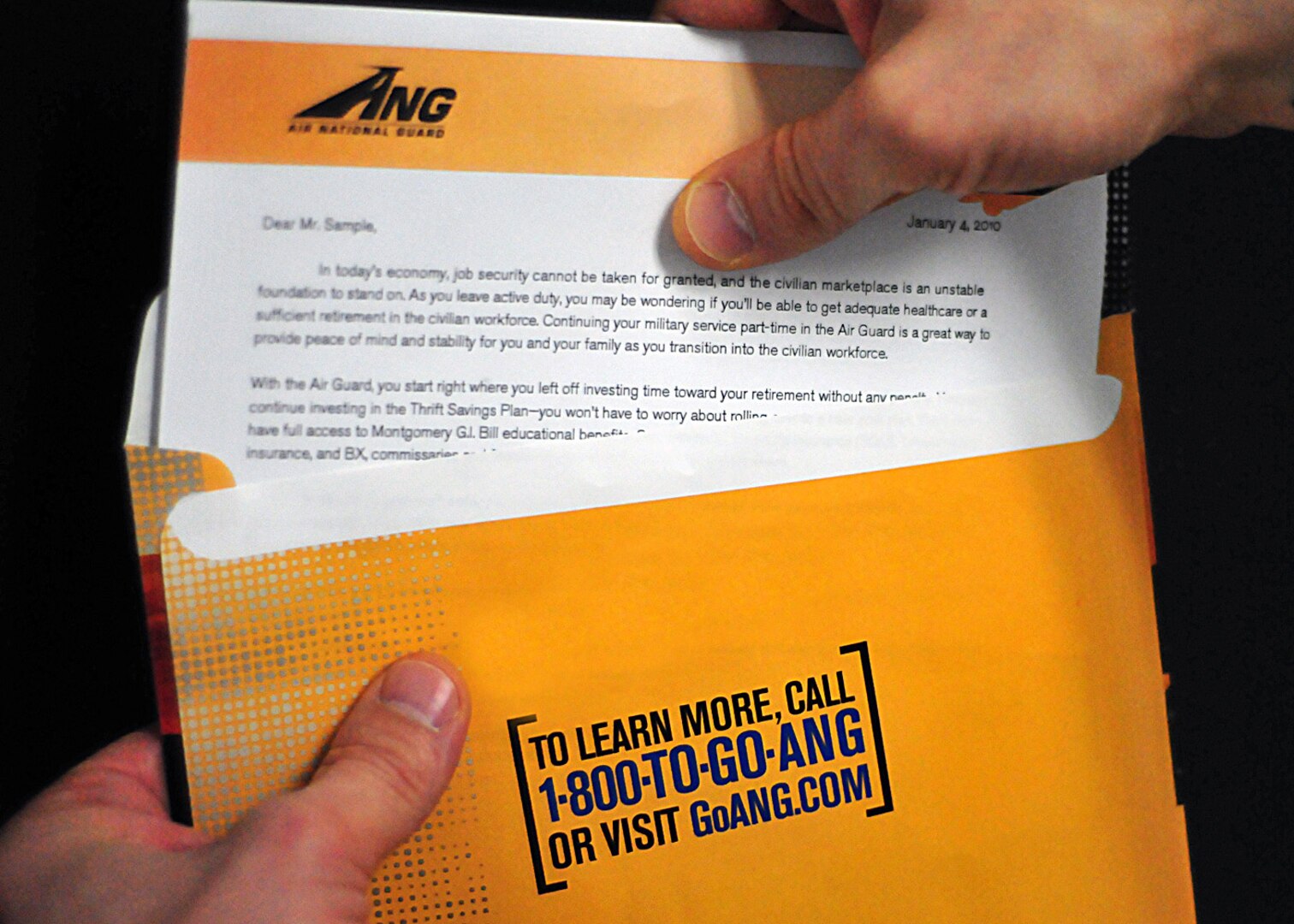Air National Guard direct-mail recruiting campaign