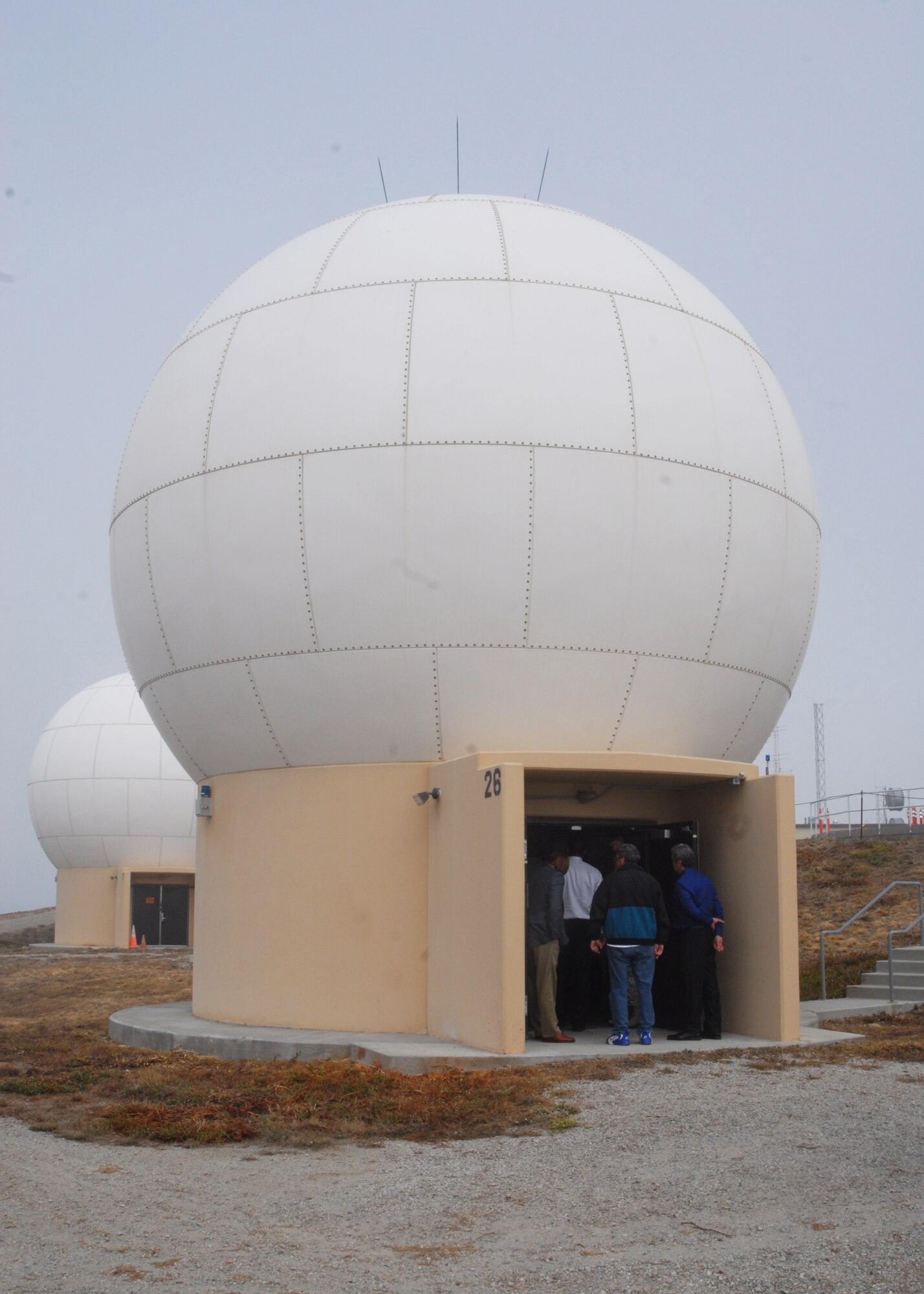 Wing leadership recently participated in a ribbon cutting ceremony to celebrate the modernization of Pillar Point Air Force Station, a remote monitoring station located four hours north of VAFB, Sept. 10, 2014, at Pillar Point Air Force Station, Calif. The most prevalent of these modifications was the new Command Transmitter 4. (U.S. Air Force photo by Senior Airman Armando Aparicio Jr./Released
