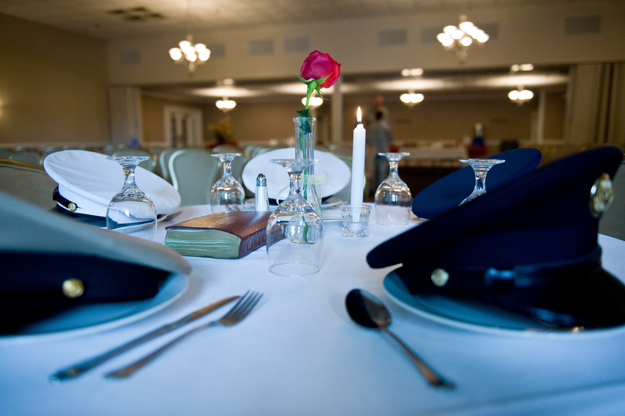 The 4th Fighter Wing held a lighting ceremony in honor of prisoners of war and service members missing in action Sept. 15 at Seymour Johnson Air Force Base, North Carolina. The 4th FW is holding several events Sept. 15 through 19 honoring prisoners of war and service members missing in action. The base will close out its POW/MIA week with a ceremony Sept. 19, held in conjunction with National POW/MIA Recognition Day, at Heritage Park at 4 p.m.  (U.S. Air Force photo/Airman 1st Class Aaron J. Jenne)