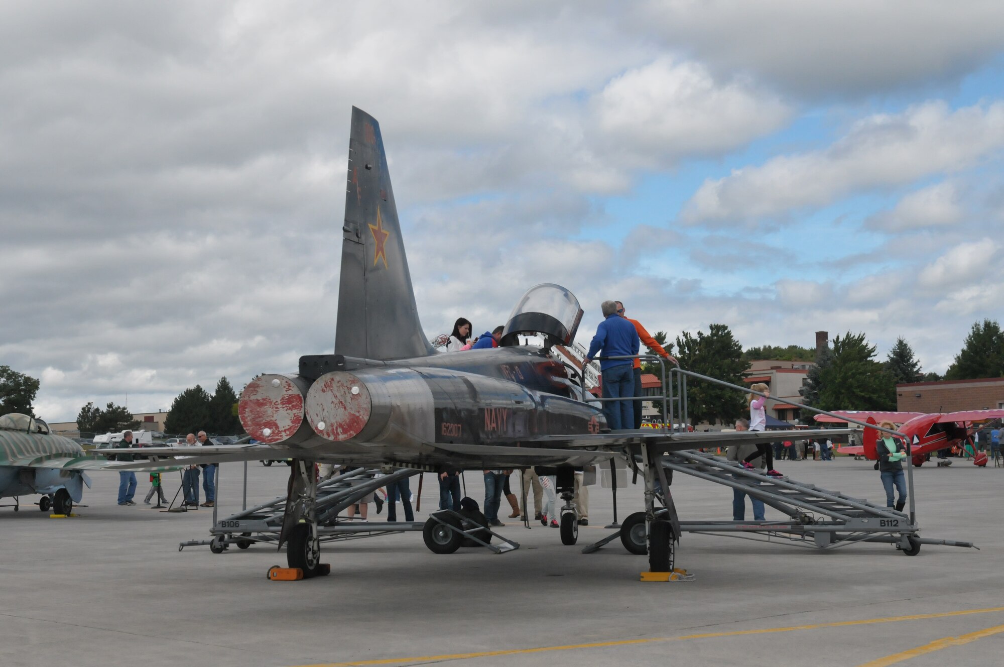 About 3,000 people attended the 109th Airlift Wing's Family Day at Stratton Air National Guard Base, N.Y., on Sept. 14, 2014. The day included food, music, games, static displays and much more for Airmen and their families. (U.S. Air National Guard photo by Master Sgt. William Gizara/Released)