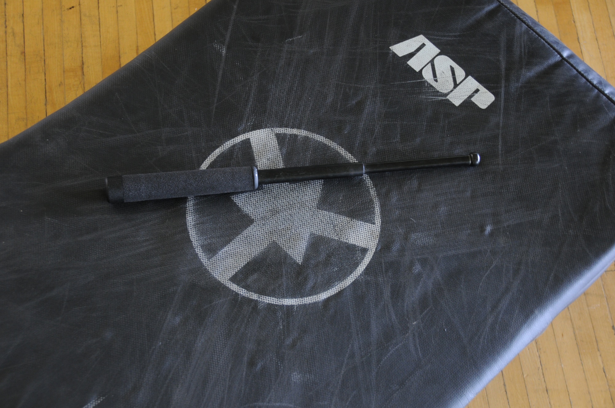 The Armament Systems and Procedures (ASP) Expandable Baton is used by Security Forces and law enforcement organizations to deter aggressors and defend themselves from individuals who pose a threat and or attack them while in the field when responding to calls and performing routine stops. The Expandable Baton training is an annual training requirement. Airmen are certified for Use of Force, Non-lethal weapons, and practical application of the baton. Thirty-seven members successfully completed the training. (U.S. Air National Guard photo by Captain Craig Carper/Released)