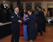Team Malmstrom members dance to live music during the 2014 Air Force Ball Sept. 13. Approximately 340 people attended the event at the Grizzly Bend. This year’s theme was “Land of the Free, Because of the Brave.” (U.S. Air Force photo/Airman 1st Class Joshua Smoot)