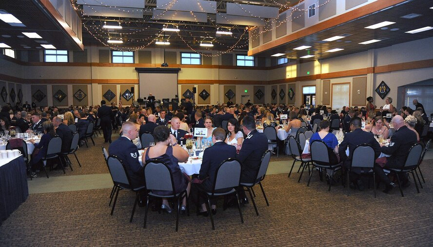 Approximately 340 members of Team Malmstrom and guests attend the 2014 Air Force Ball Sept. 13 at the Grizzly Bend. The theme of this year’s event was “Land of the Free, Because of the Brave.” (U.S. Air Force photo/Airman 1st Class Joshua Smoot)