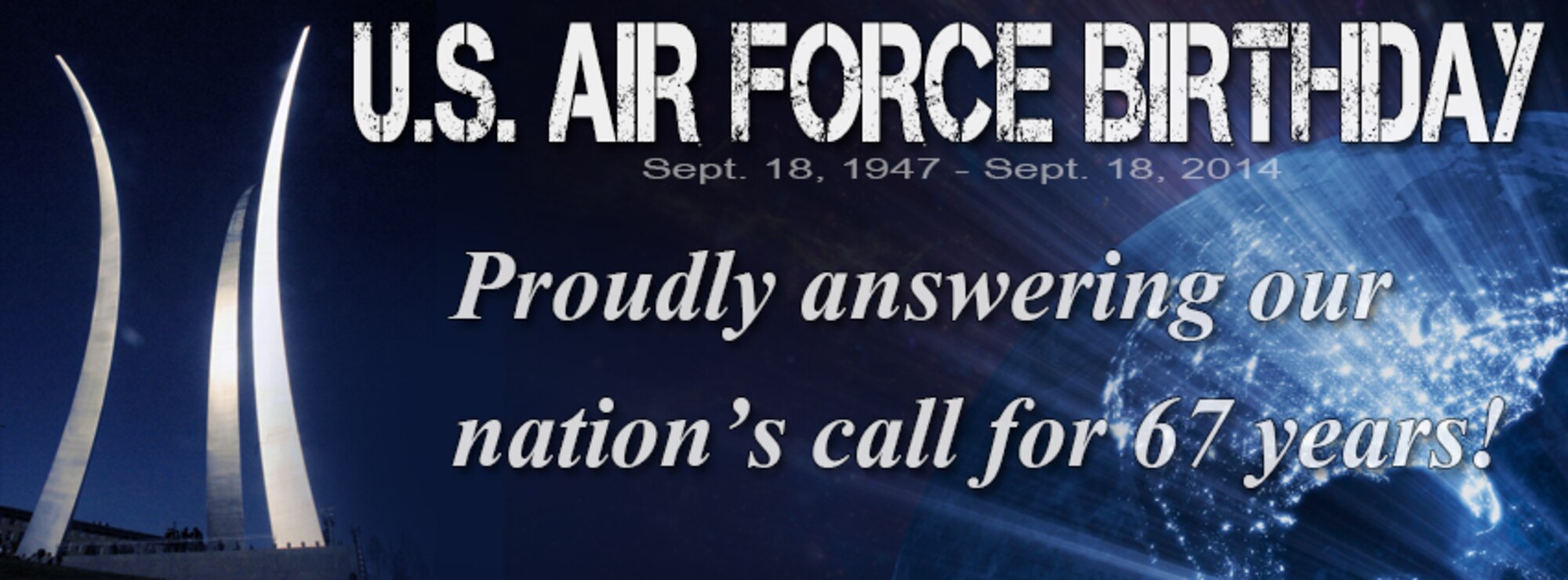 The U.S. Air Force celebrates 67th birthday this week on Sept. 18. (U.S. Air Force graphic by Michael Dukes)