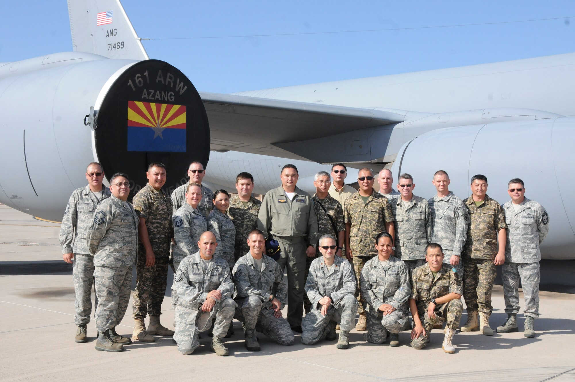 The Arizona Air National Guard welcomed seven members of the Kazakhstan military Sept. 8 through 12, 2014, as part of the National Guard's State Partnership Program. The program is designed as an information exchange with the purpose of fostering mutual interests and long-term relationships. (U.S. Air National Guard photo by 2nd Lt. Susan Gladstein/Released)