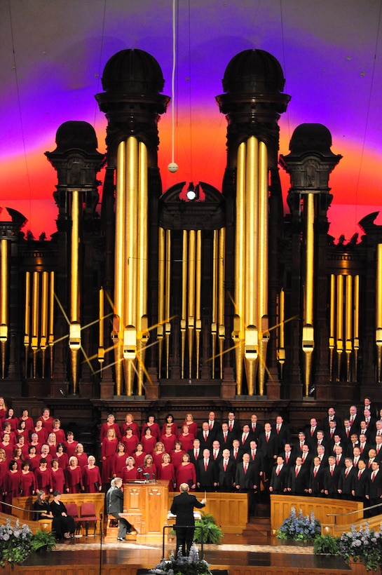 A Marine Brass and Percussion Ensemble will perform with the Mormon Tabernacle Choir at the Tabernacle on Temple Square in Salt Lake City for the choir's Music and the Spoken Word broadcast Sunday, Sept. 21. (Image ©2014 by Intellectual Reserve, Inc. All rights reserved)