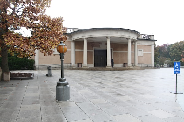 The Arlington National Cemetery Welcome Center, built in 1988, is undergoing renovations to upgrade the public restrooms and consolidate the staff for better collaboration and organizational efficiency. (U.S. Army photo) 