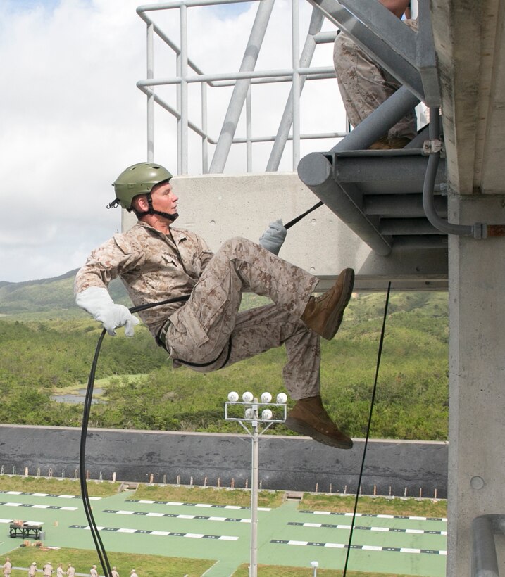 Air to Ground Marine Corps Rappelling, Part 1