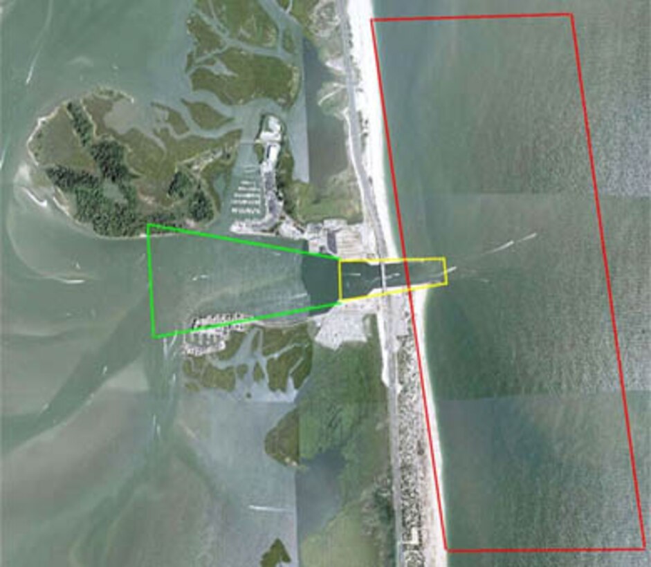 The U.S. Army Corps of Engineers surveyed the Indian River Inlet in Delaware in 2014 as part of a collaboration with the Delaware Department of Environmental Control and the University of Delaware Center for Applied Coastal Research. The program aims to improve understanding of sediment transport pathways and rates.