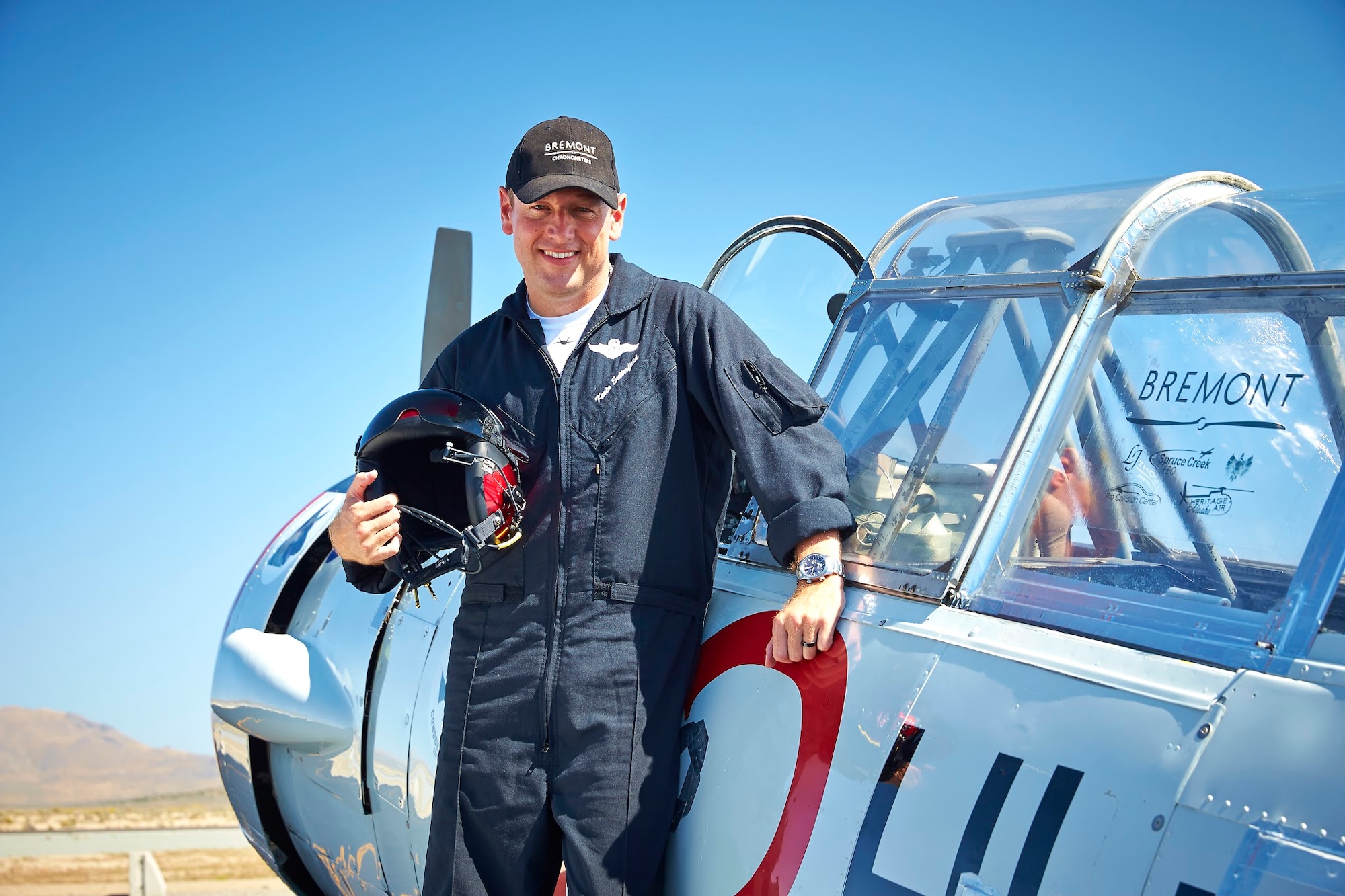 Lt. Col. Kevin Sutterfield prepares to take off in a T-6 before his final race of the 51st Annual National Air Races Sept. 14. (Courtesy Photo)