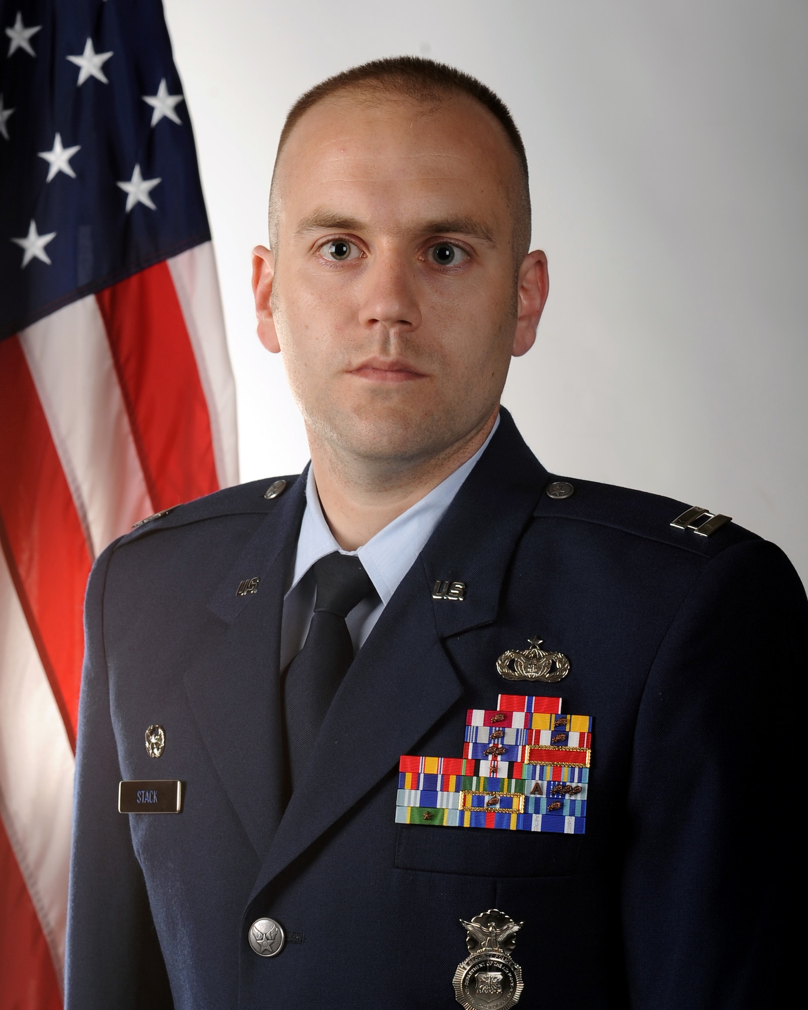 Capt. Jason E. Stack, 460th Security Forces Squadron commander