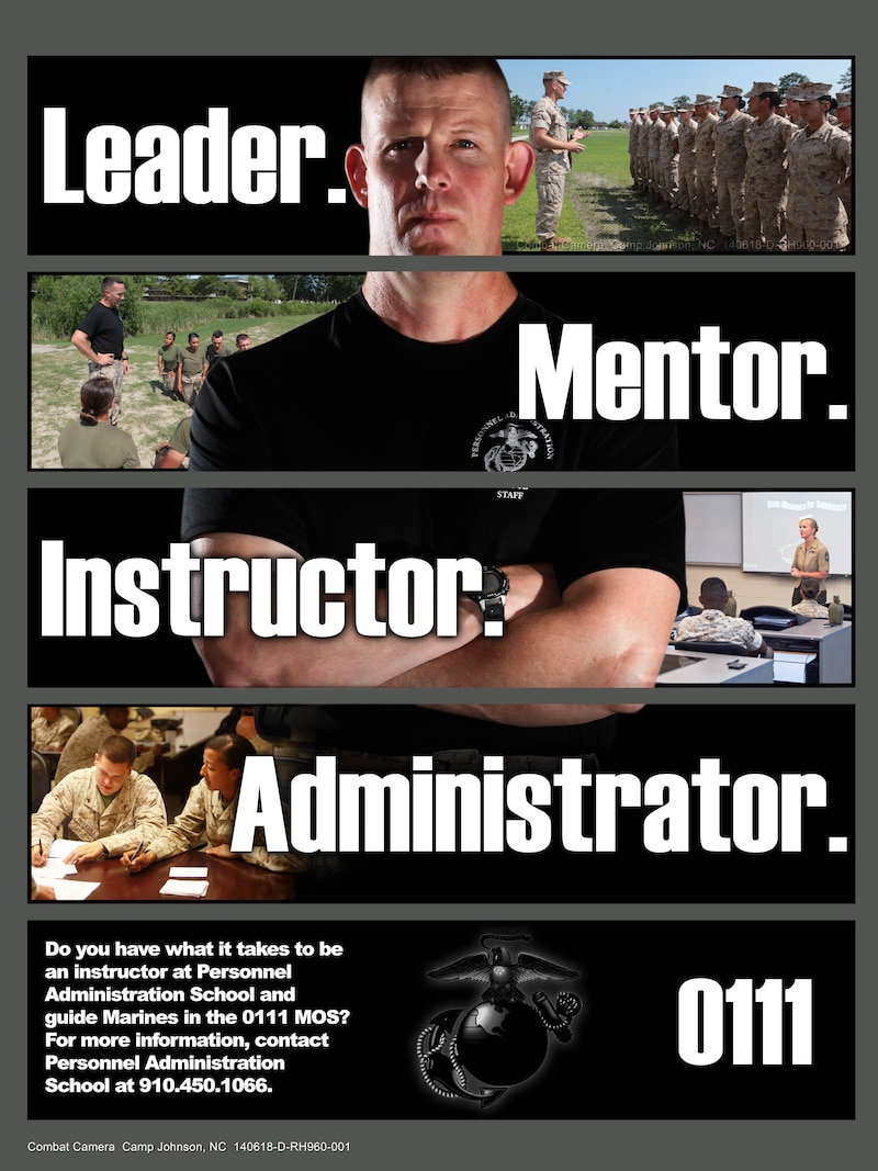 Personnel Administration Recruiting Poster for 0111 MOS.