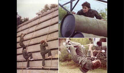 In April 1974, the WAF Squadron section was abolished and starting in October, women trainees were allowed to participate in the confidence course on a voluntary basis. The course became mandatory for all women Sept. 1, 1975, but they were only required to complete 16 of the 19 obstacles. By 1977, male and female flights began to run the course together.
