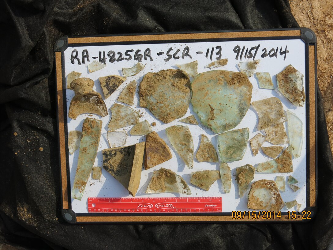 American University Experiment Station related debris was recovered at the site Sept. 15, 2014 as part of low probability excavation.  