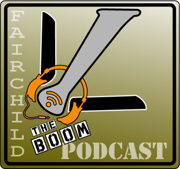 'The Boom' Podcast connects Team Fairchild socially with Air Force headlines, Fairchild news and other current topics of discussion. It's designed to be informational and entertaining as well as engaging. (U.S. Air Force graphic/Staff Sgt. D.J. Ayres)