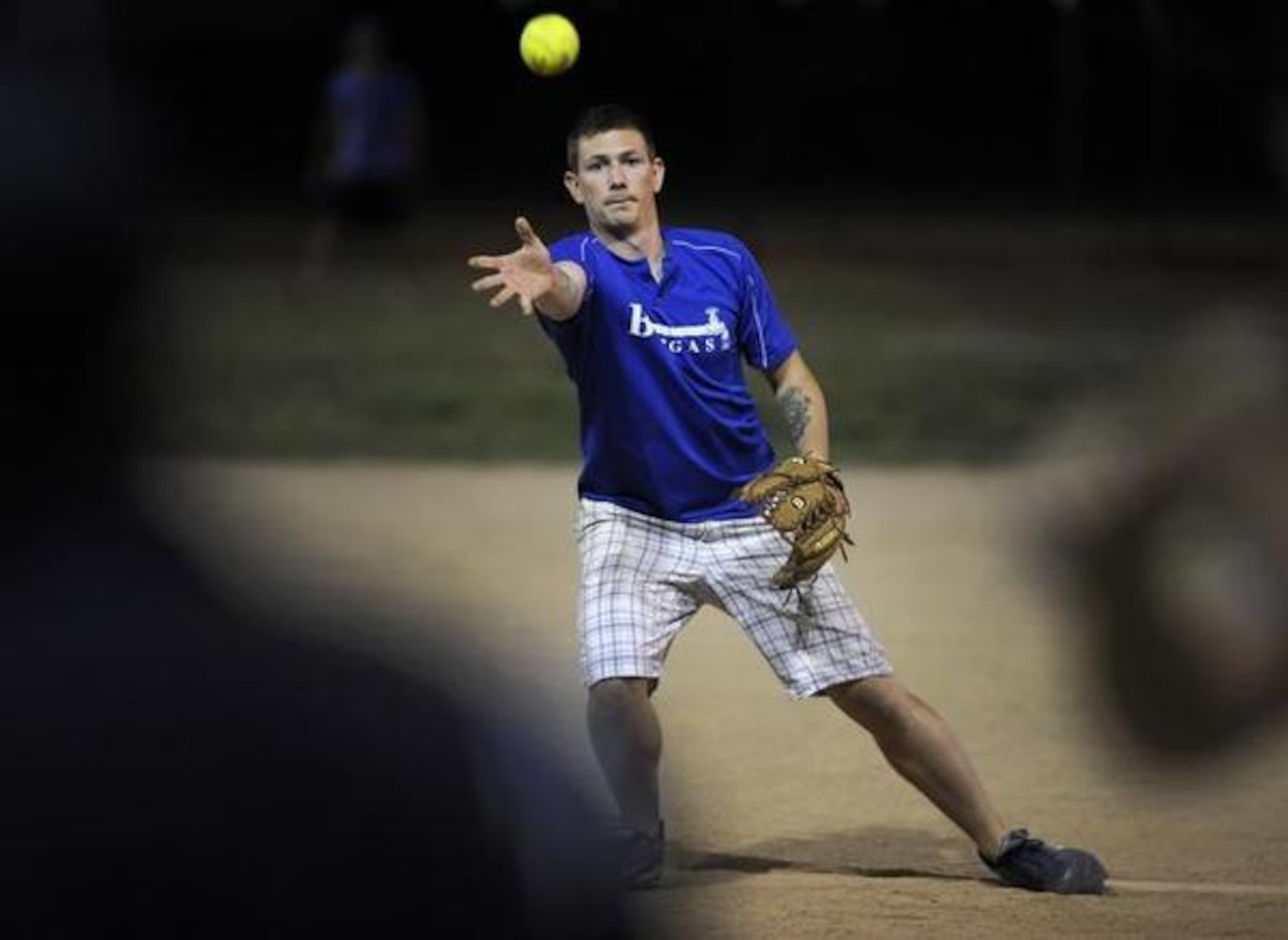 62nd Maintenance Squadron pitcher Richard Nydam earned the win in Game two of the JBLM Softball Intramural Championship at St. Helens Field on McChord Field. (Courtesy photo)  