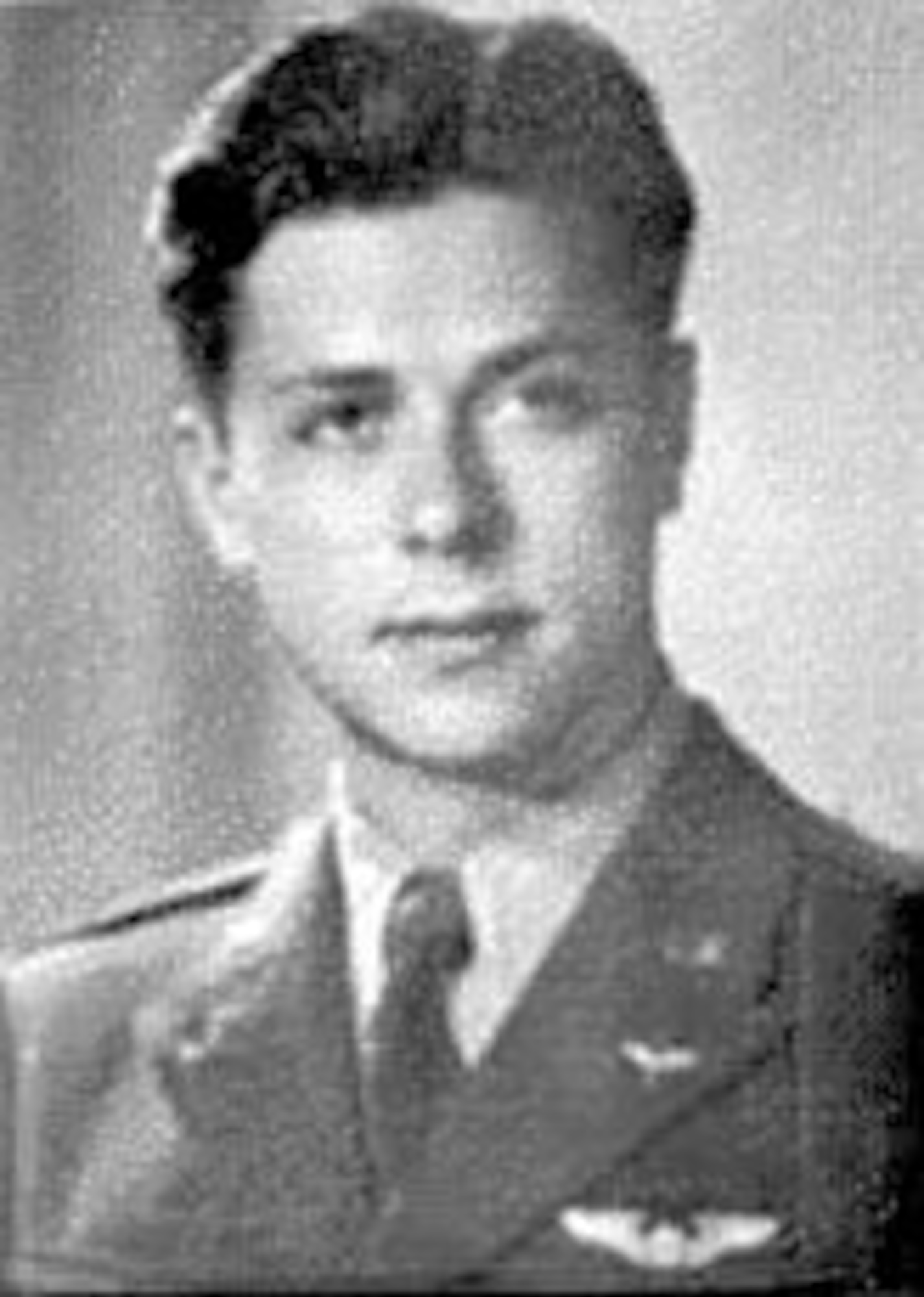 2nd Lt. William V. Schleppegrell, P-47 Thunderbolt pilot with the 371st Fighter Group, joined the Army Air Corps on Dec. 7, 1942.  He earned his wings in March, 1944 and went overseas to European Theater of Operations, joining the 371st at Dijon Airfield, France, completed 16 combat missions before he was shot down over Germany on Jan. 1, 1945, and became a prisoner of war. (Courtesy Saarland Aircraft Crashes of World War II)
