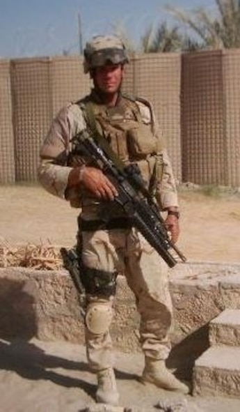 U.S. Army Staff Sgt. Michael Burns conducts a patrol in Iraq during one of his three deployments. Burns was injured by an improvised explosive device during his last deployment and was medically discharged from the U.S. Army in 2011. (Courtesy photo)