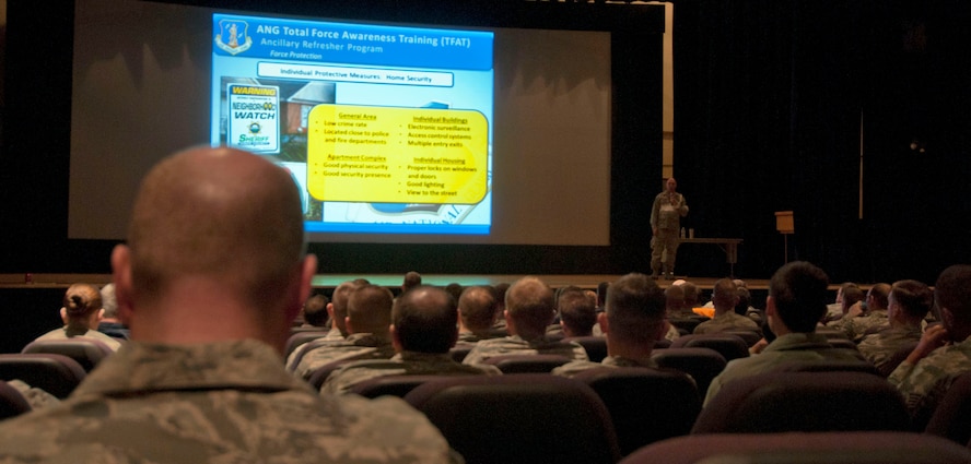 JOINT BASE ELMENDORF-RICHARDSON, Alaska -- 176 Wing members participate in the Air National Guard Ancillary Training Pilot Program here Sep. 21, 2014. The goal of the three-year trial program is to save about 2.1 million man-hours Guard-wide.  U.S. Air National Guard photo by Staff Sgt N. Alicia Halla/ Released