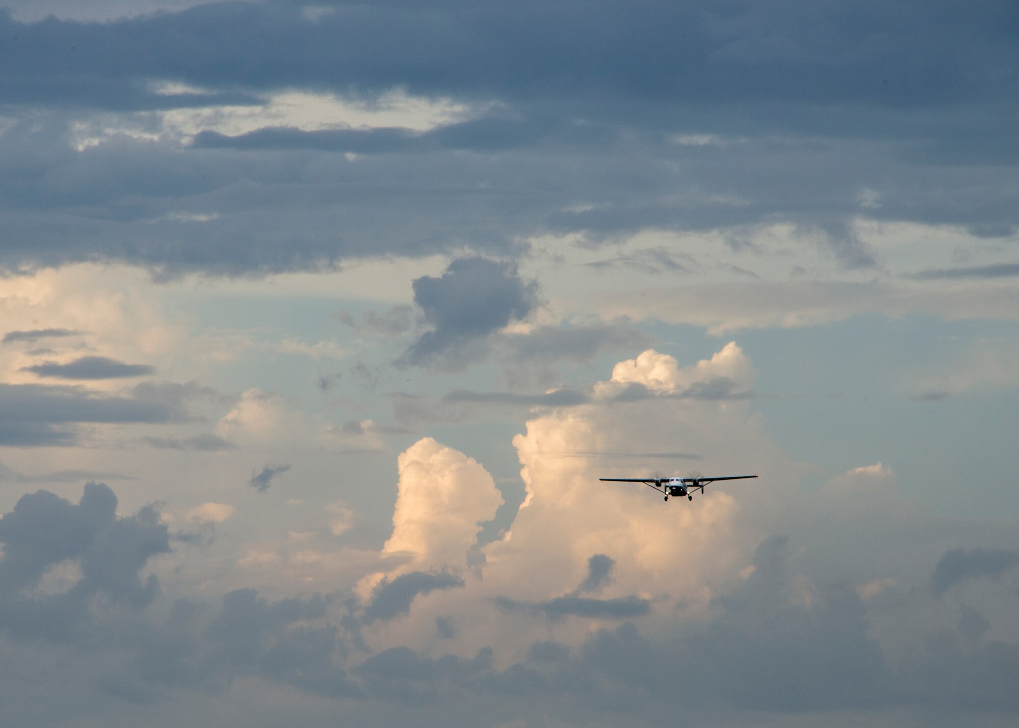 A C-145 Skytruck approaches the drop zone during a training mission Sept. 15, at Duke Field, Fla.  The Airmen of the SOLRS prepare and load an average of 24 to 48 loads per week to help train pilots and loadmasters from the 5th, 6th, and the 711th Special Operations Squadron. (Air Force photo/Tech. Sgt. Jasmin Taylor)