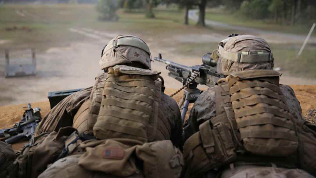 Marines assault Range P28 aboard Fort A.P. Hill