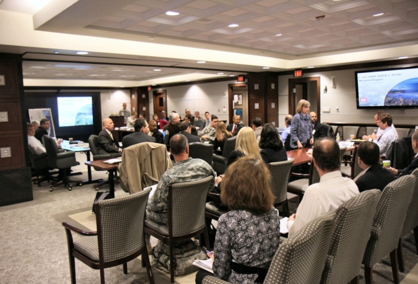 The Civil Works Review Board, held at USACE Headquarters in Washington, D. C., is a critical step in getting a water resource construction project funded by Congress. 