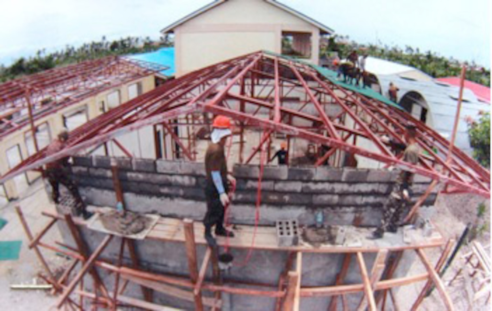 Soldiers and Airmen rebuilt part of a typhoon-devastated school in Tacloban City, Philippines, as part of the State Partnership Program.