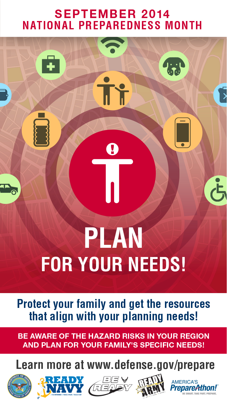 Camp Pendleton service members and their families are encouraged to be prepared for natural disasters that could occur in Southern California.
September is designated as National Preparedness Month and this year, President Barack Obama has declared Sept. 30 as America’s ‘PrepareAthon Day,’ a day of action for individuals, organizations and communities to prepare for all types of natural disasters.
