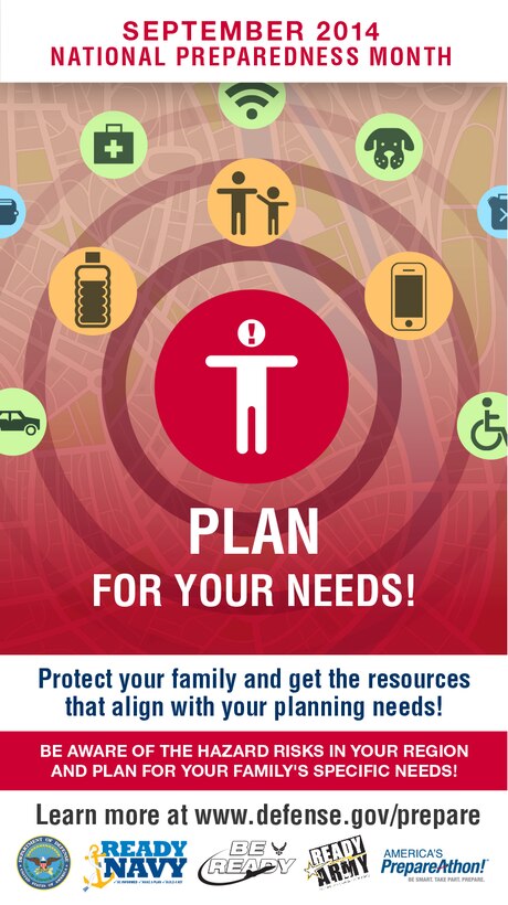 Camp Pendleton service members and their families are encouraged to be prepared for natural disasters that could occur in Southern California.
September is designated as National Preparedness Month and this year, President Barack Obama has declared Sept. 30 as America’s ‘PrepareAthon Day,’ a day of action for individuals, organizations and communities to prepare for all types of natural disasters.
