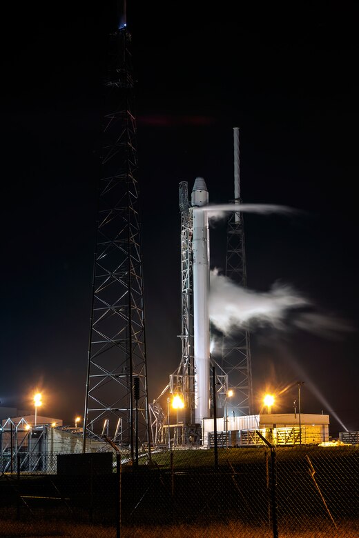 Space Exploration Technologies' (SpaceX) completed a successful launch of their Falcon 9 Dragon spacecraft headed to the International Space Station from Space Launch Complex 40, from Cape Canaveral Air Force Station, Fla., Sept. 21, 2014 at 1:52 a.m. EDT. A combined team of military, government civilians and contractors from across the 45th Space Wing provided support to the mission, including weather forecasts, launch and range operations, security, safety and public affairs. (Courtesy photo/John Studwell/AmericaSpace)