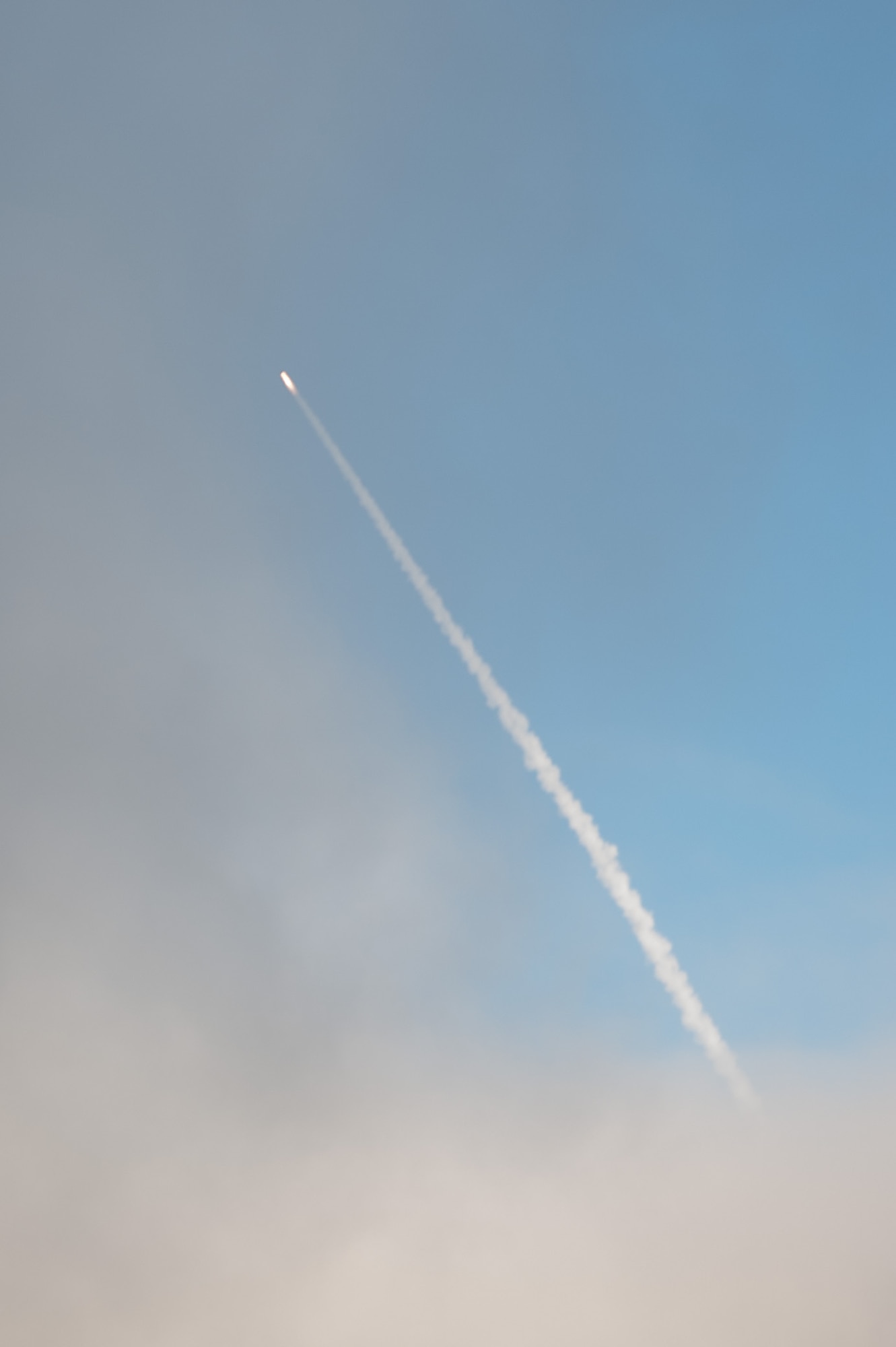 An unarmed Minuteman III intercontinental ballistic missile launches during an operational test at Vandenberg Air Force Base, Sep. 23, 2014, at 7:45 a.m. Col. Keith Balts, 30th Space Wing commander, was the launch decision authority. (U.S. Air Force Photo by Michael Peterson/Released)