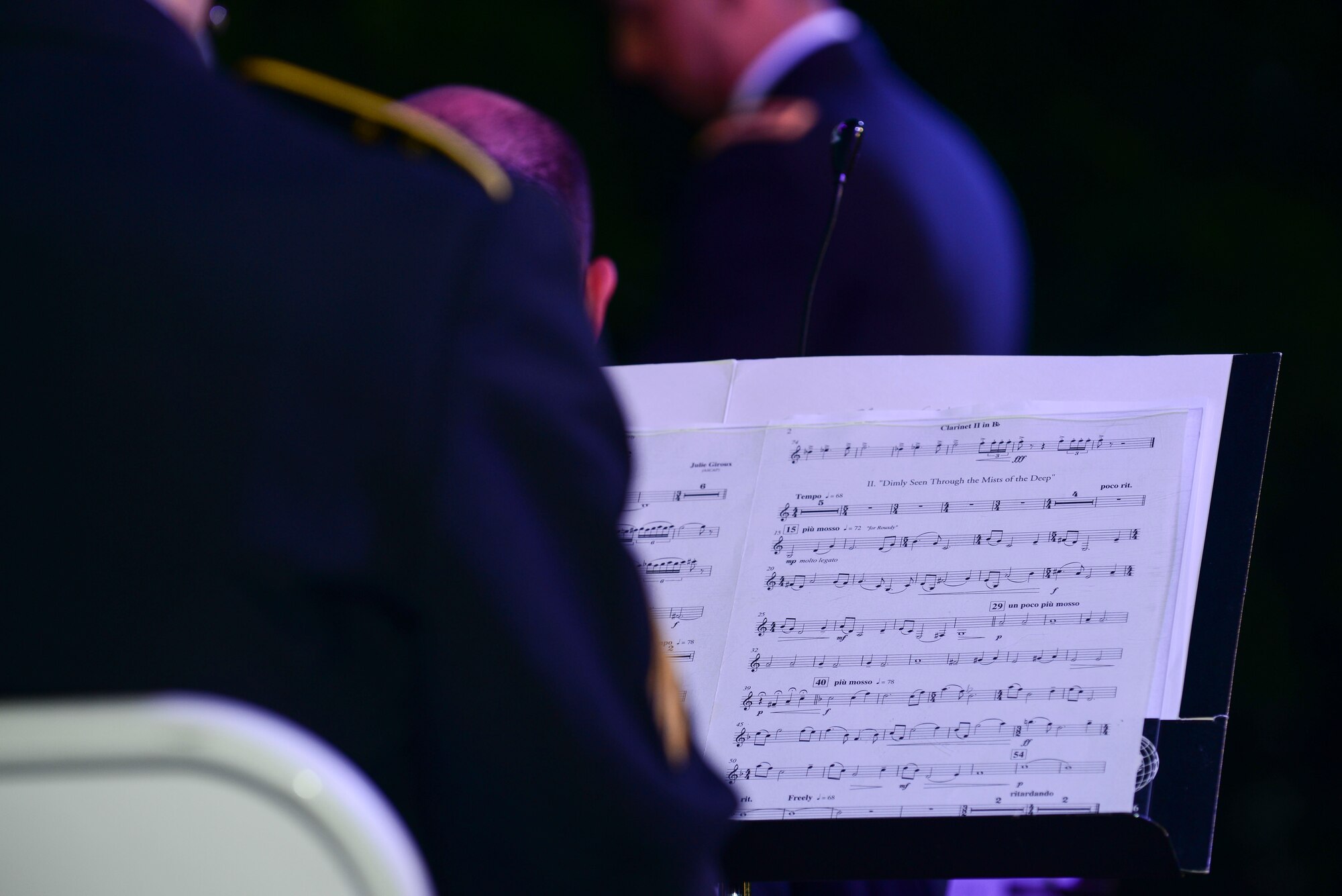 A U.S. Army Training, Doctrine and Command Band member performs during the Constitution Day “Support and Defend” concert in Williamsburg, Va., Sept 17, 2014. The performance was held in honor of the founding of the U.S. Constitution. (U.S. Air Force photo by Airman 1st Class Kimberly Nagle/Released