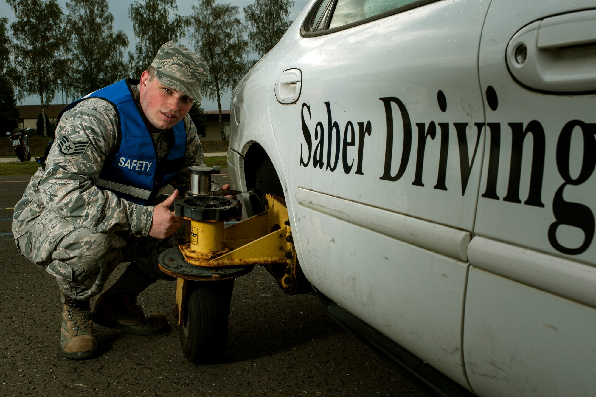 U.S. Air Force Staff Sgt. Gregory Westmoreland, 52nd Fighter Wing ground safety from Fayetteville, N.C., is the Super Saber Performer for the week of Sept. 24- 30. (U.S. Air Force photo by Senior Airman Rusty Frank/Released)