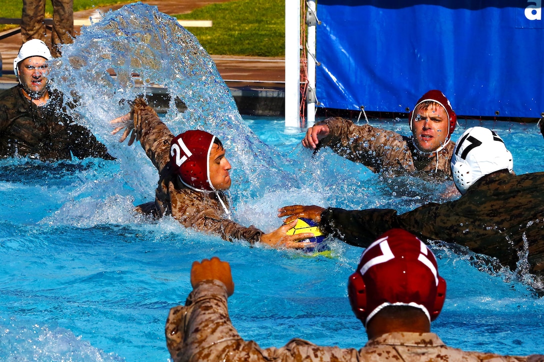 Marines compete in Combat Water Polo Tournament