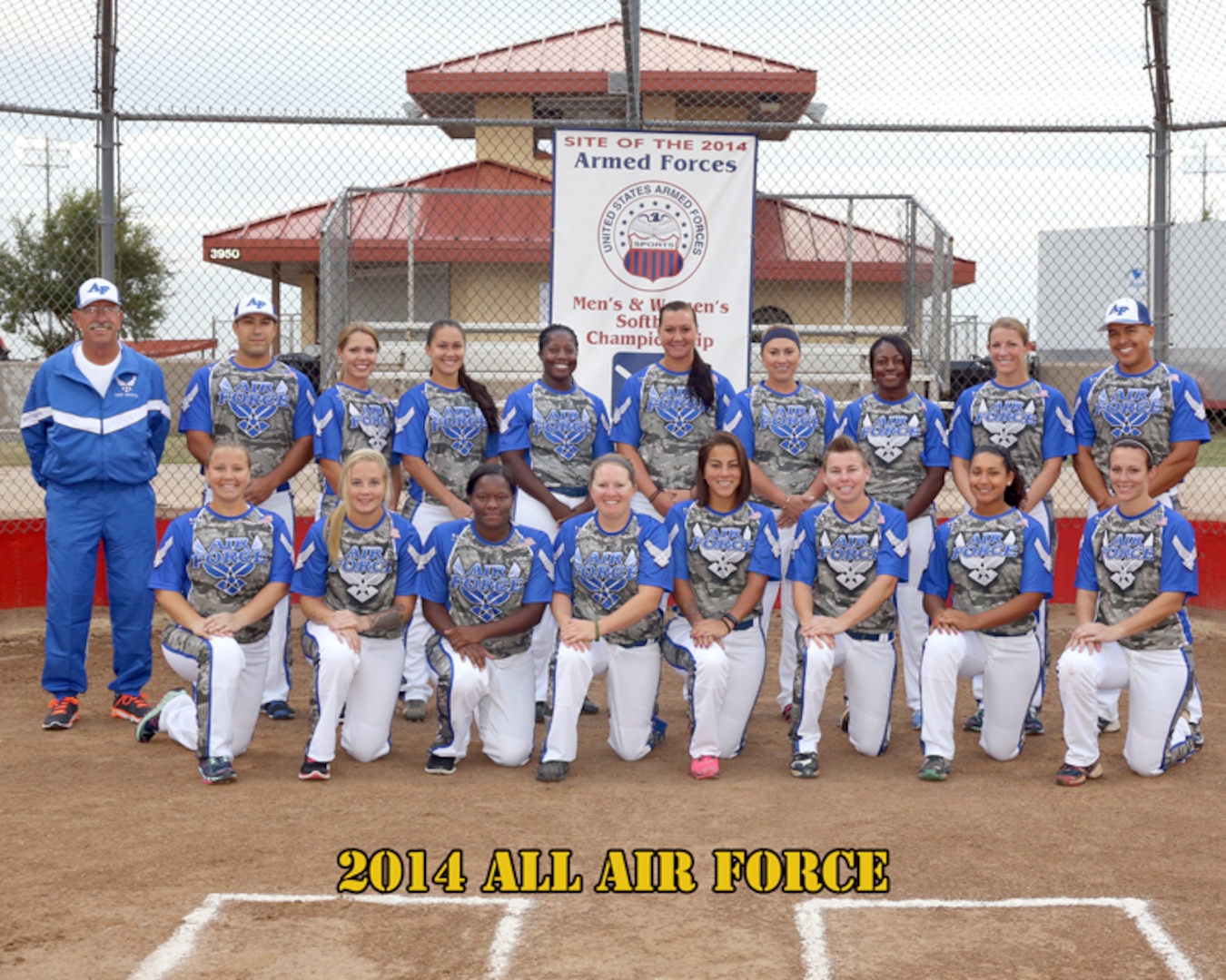 2014 All Air Force Womens Softball Team at the 2014 Armed Forces Womens Softball Championship at Fort Sill, Okla. 14-19 Sept.