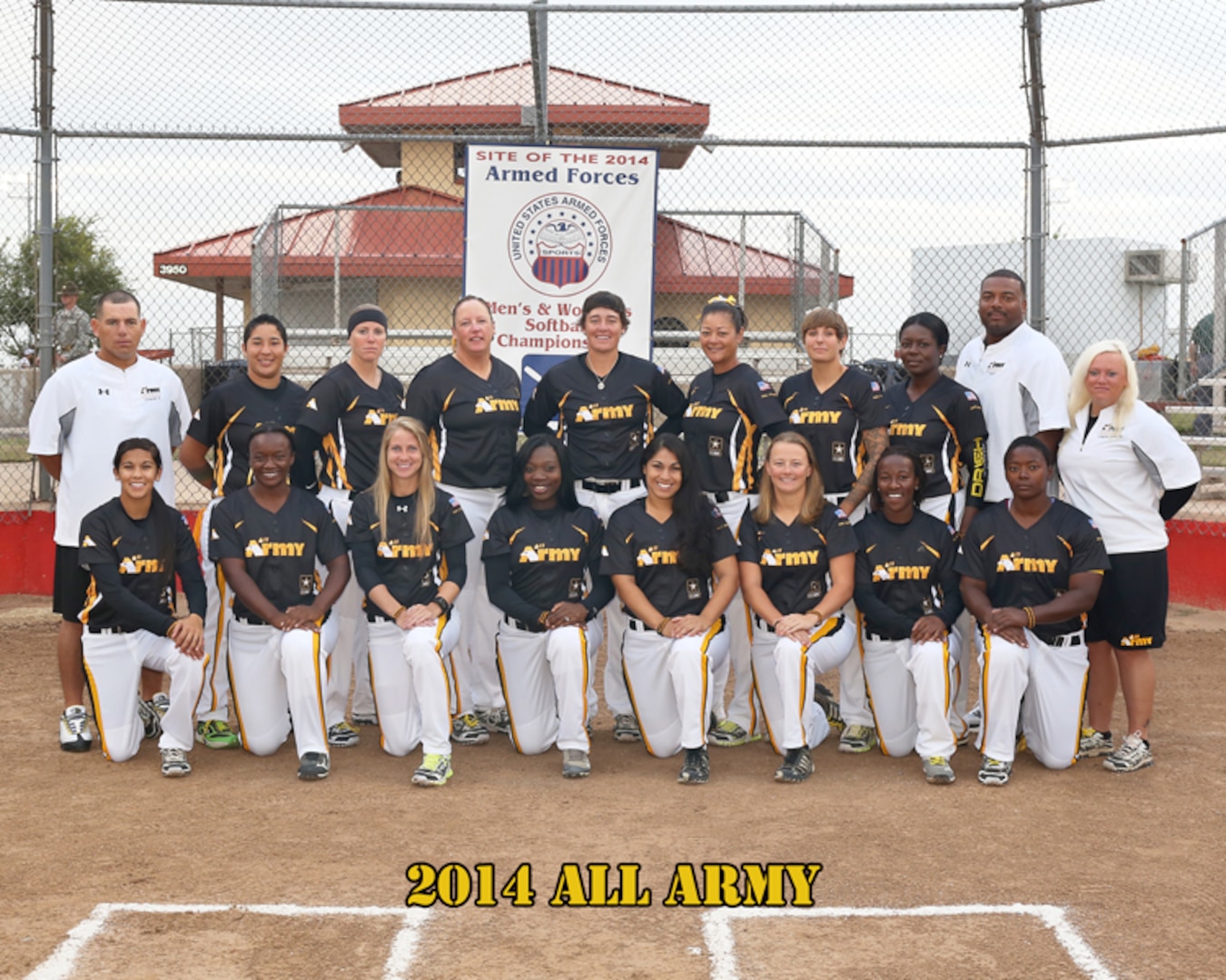 2014 All Army Womens Softball team at the 2014 Armed Forces Womens Softball Championship at Fort Sill, Okla. 14-19 Sept.